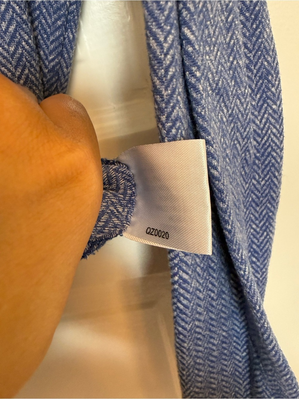 Rhoback Mens Herringbone Blue Q-zip Jacket - Picture 3 of 4